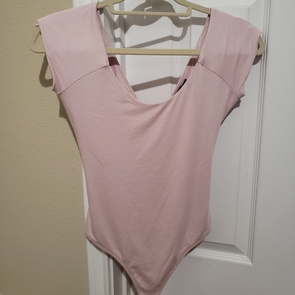 Express Light Pink Strappy Bodysuit. NEVER WORN - Picture 1 of 2